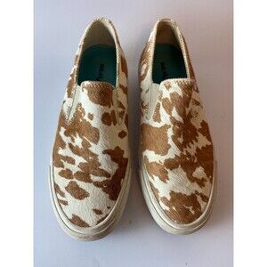 SeaVees Womens Baja Platform Mulholland Rancho Cowhide Brown Beige US Size 7